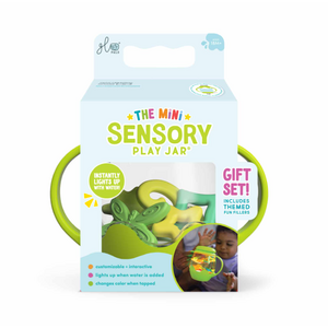Glopals Glo Pals mini jar set green whit 5 soft shapes