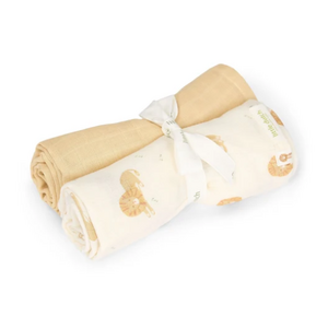 Little Dutch Swaddle set - Geel - 70x70 cm - Safari Leo