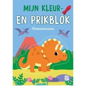 Ballon Uitgeverij mijn kleur en prikblok dinosaurussen Ballon Uitgeverij mijn kleur en prikblok dinosaurussen