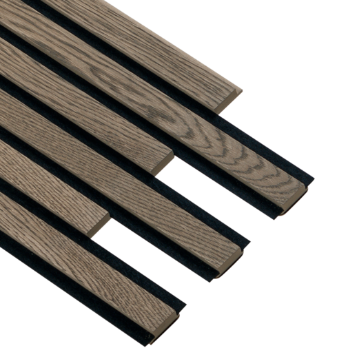 I-Wood® Dark Brown - Zwart vilt  30 x 240 cm - Pro+ houten paneel