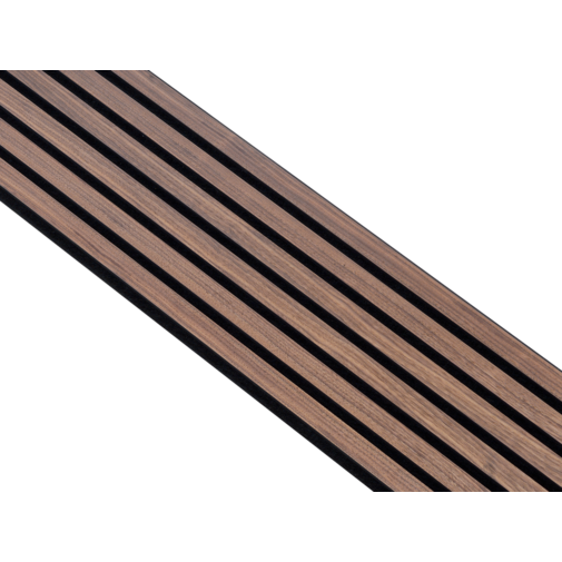 I-Wood® Walnut - Zwart vilt - 30 x 240 cm - Pro+ houten paneel