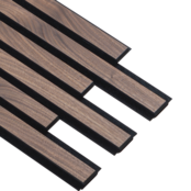 I-Wood® Walnut - Zwart vilt - 30 x 240 cm - Pro+ houten paneel