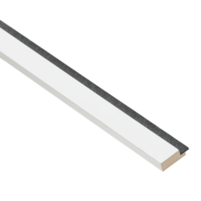 White Painted - Gelakt - Zwart vilt - Afwerklat 240 cm