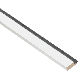 White Painted - Gelakt - Zwart vilt - Afwerklat 240 cm