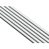 I-Wood® White Painted - Gelakt - Zwart vilt - 30 x 240 cm - Basic houten paneel