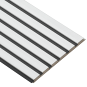 I-Wood® White Painted - Gelakt - Zwart vilt - 30 x 240 cm - Basic houten paneel