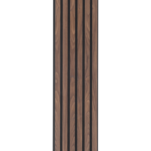 I-Wood® Walnut - Zwart vilt - 30 x 240 cm - Basic houten paneel