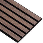 I-Wood® Walnut - Zwart vilt - 30 x 240 cm - Basic houten paneel