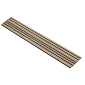 I-Wood® Dark Brown - Zwart vilt - 30 x 278 cm - Mixed houten paneel