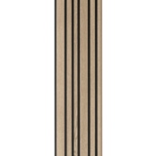 I-Wood® Dark Brown - Zwart vilt - 30 x 278 cm - Mixed houten paneel