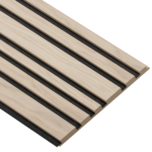 I-Wood® White - Zwart vilt - 30 x 278 cm - Mixed houten paneel I-Wood® White - Zwart vilt - 30 x 278 cm - Mixed houten paneel