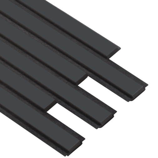 I-Wood® Deep Black - Gelakt - Zwart vilt - 30 x 240 cm - Pro+ houten paneel I-Wood® Deep Black - Gelakt - Zwart vilt - 30 x 240 cm - Pro+ houten paneel