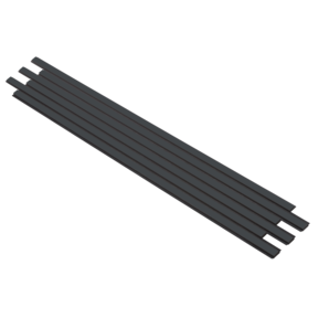 Deep Black - Gelakt - Zwart vilt - 240 cm - Pro+