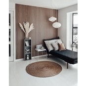 I-Wood® Walnut - Zwart vilt - 30 x 240 cm - Basic houten paneel