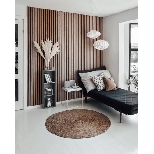 I-Wood® Walnut - Zwart vilt - 30 x 240 cm - Basic houten paneel