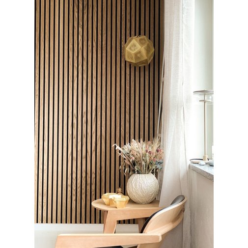 I-Wood® Brown - Zwart vilt - 30 x 278 cm - Basic houten paneel