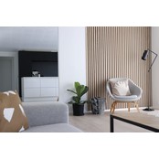 I-Wood® White - Grijs vilt - 30 x 278 cm - Basic houten paneel