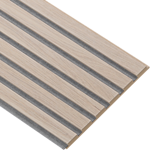 I-Wood® White - Grijs vilt - 30 x 240 cm - Basic houten paneel