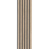 I-Wood® Dark Bown - Zwart vilt - 30 x 278 cm - Medio+ houten paneel