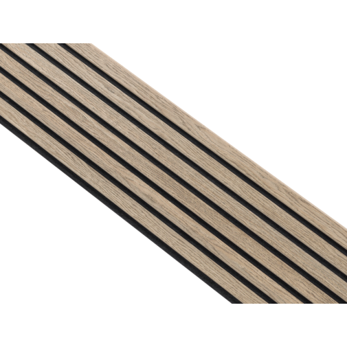 I-Wood® Dark Bown - Zwart vilt - 30 x 278 cm - Medio+ houten paneel