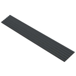 Deep black - Zwart vilt - 278 cm - Medio+