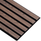 I-Wood® Walnut - Zwart vilt - 30 x 278 cm - Medio+ houten paneel