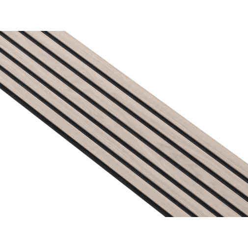 I-Wood® White - Zwart vilt - 30 x 278 cm - Medio+ houten paneel