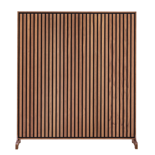 Flexi Wall 1550x1200 - Walnut - Zwarte kern - Zwart vilt