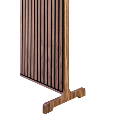 Flexi Wall 1550x1200 - Walnut - Zwarte kern - Zwart vilt