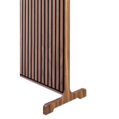 Flexi Wall 1850x1200 - Walnut - Zwarte kern - Zwart vilt