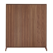 Flexi Wall 1850x1200 - Walnut - Zwarte kern - Grijs vilt