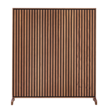 Flexi Wall 1850x1200 - Walnut - Zwarte kern - Grijs vilt