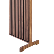 Flexi Wall 950x1700 - Walnut - Zwarte kern - Grijs vilt