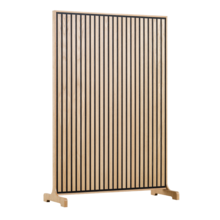 Flexi Wall 950x1700 - White Painted - Gelakt - Zwart vilt