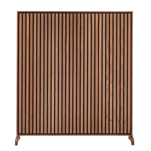 Flexi Wall 950x1700 - Walnut - Zwarte kern - Grijs vilt