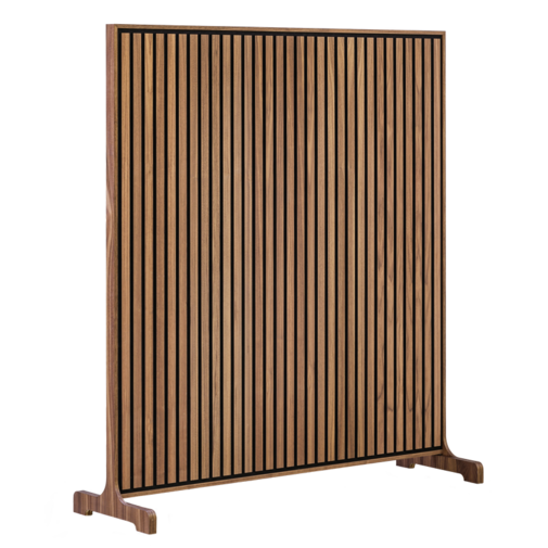 Flexi Wall 950x1700 - Walnut - Zwarte kern - Grijs vilt