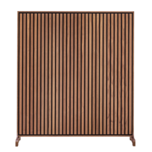 Flexi Wall 1250x1900 - Walnut - Zwarte kern - Grijs vilt