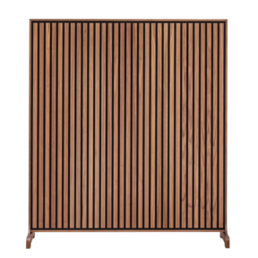 Flexi Wall 1250x1900 - Walnut - Zwarte kern - Grijs vilt