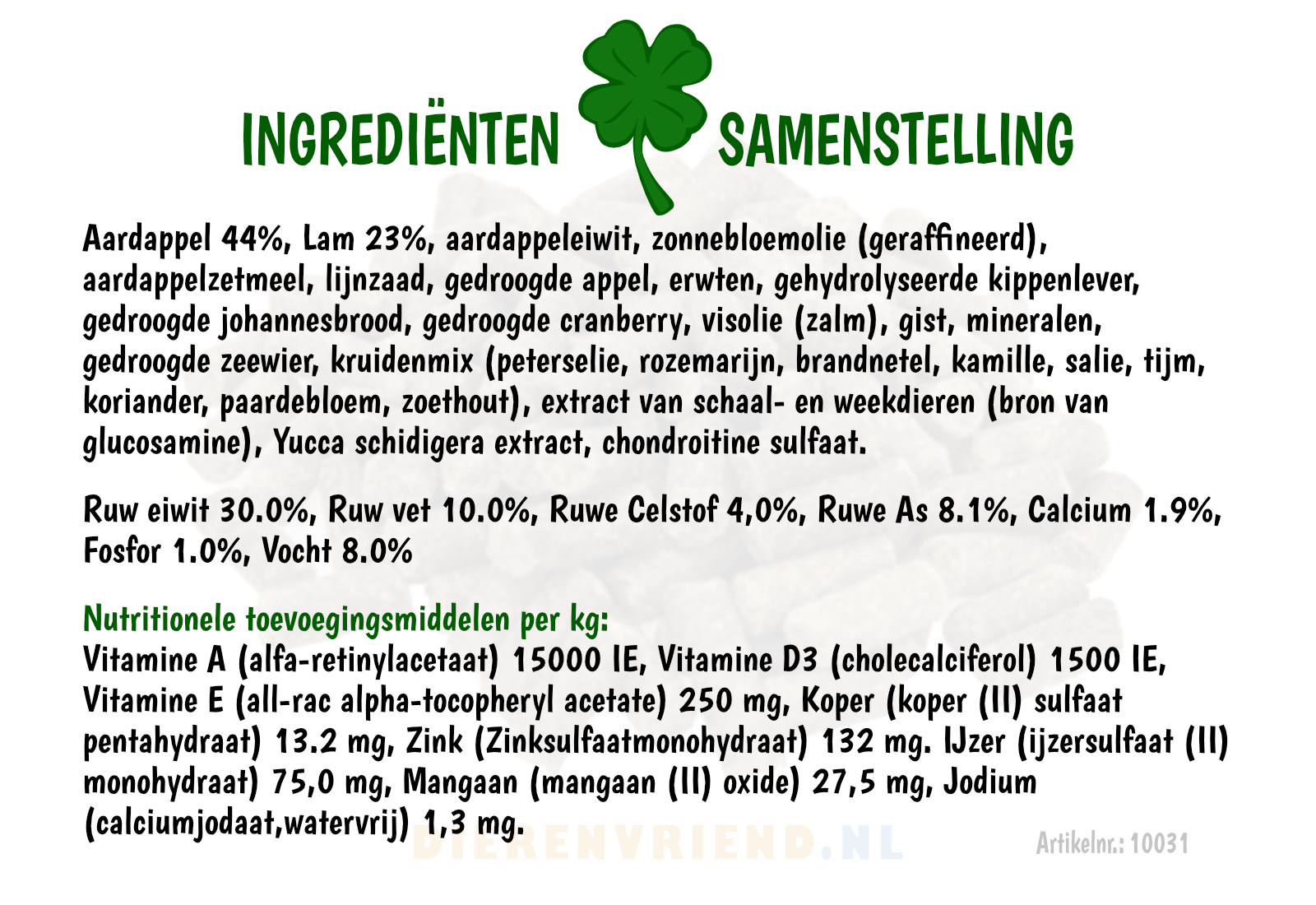 SPE Hondenvoer Graanvrij - Lam & Zoete Aardappel