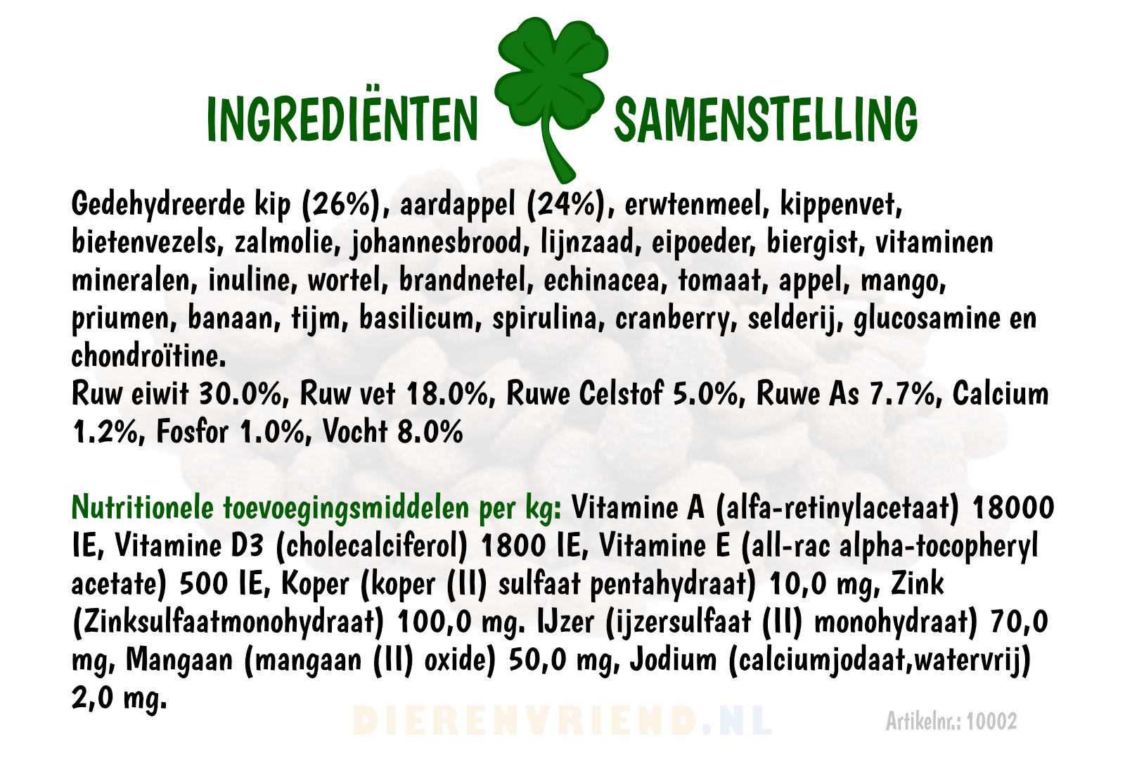 SP Hondenvoer Graanvrij - Puppy Kip & Zoete Aardappel