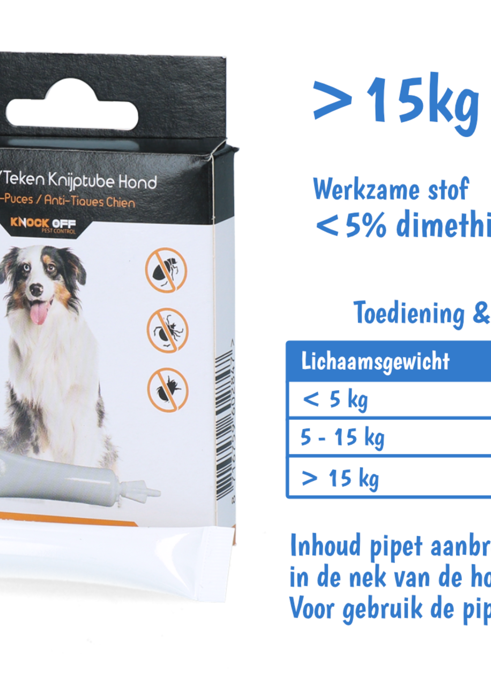 Knock Off Vlooien & Tekenpipet voor de hond!