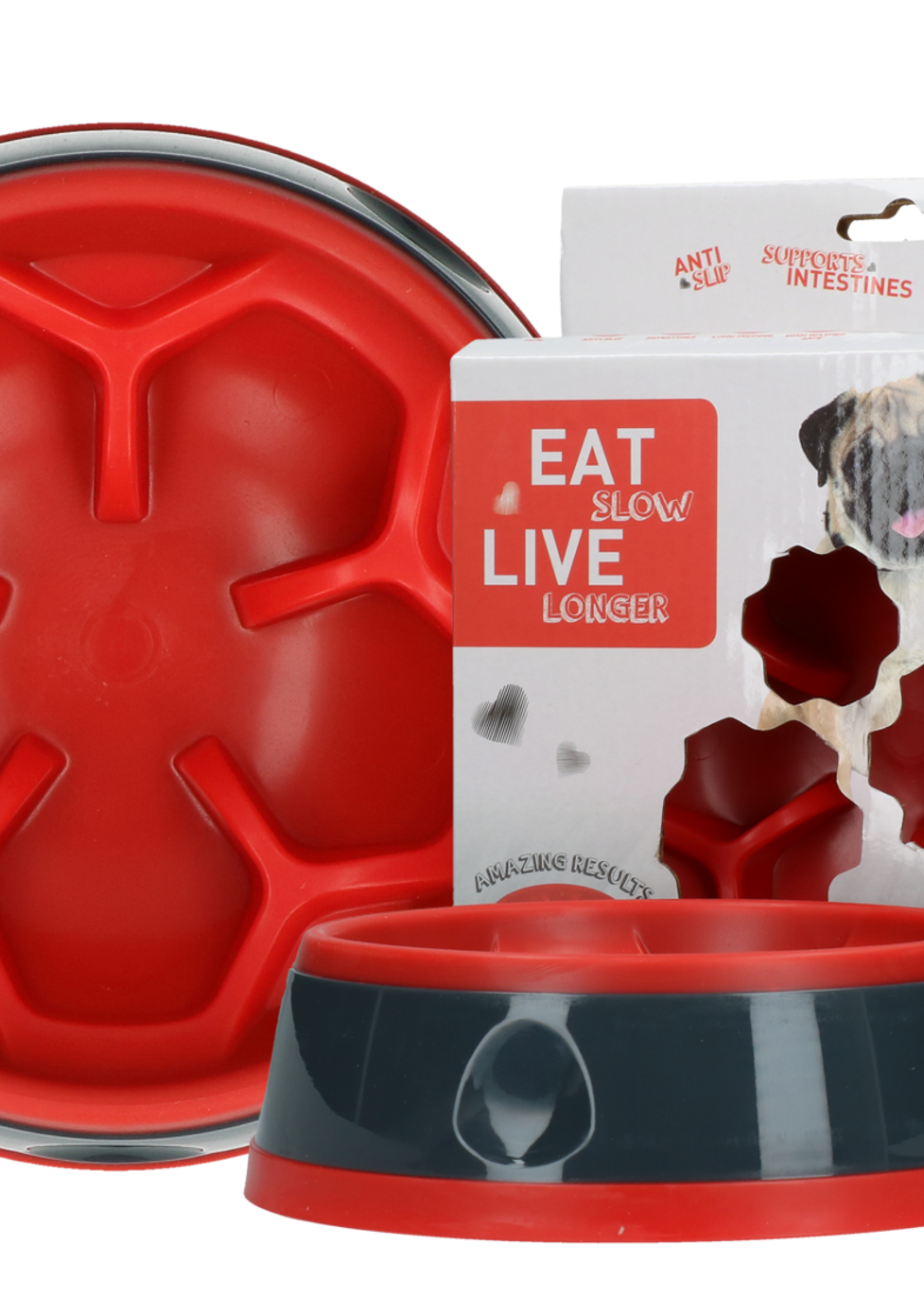 Eat Slow Live Longer Antischrok voerbak voor de hond!