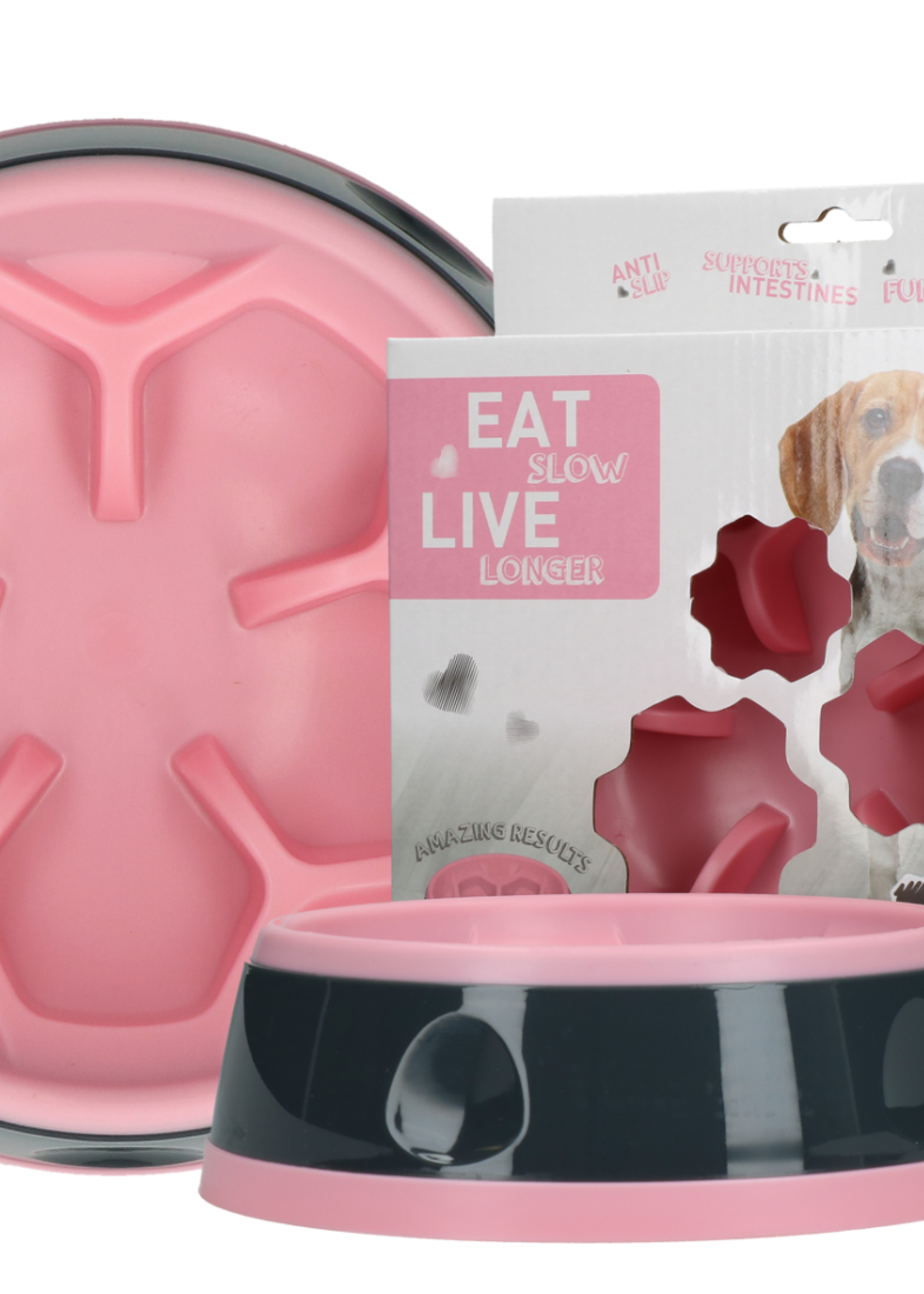 Eat Slow Live Longer Antischrok voerbak voor de hond!