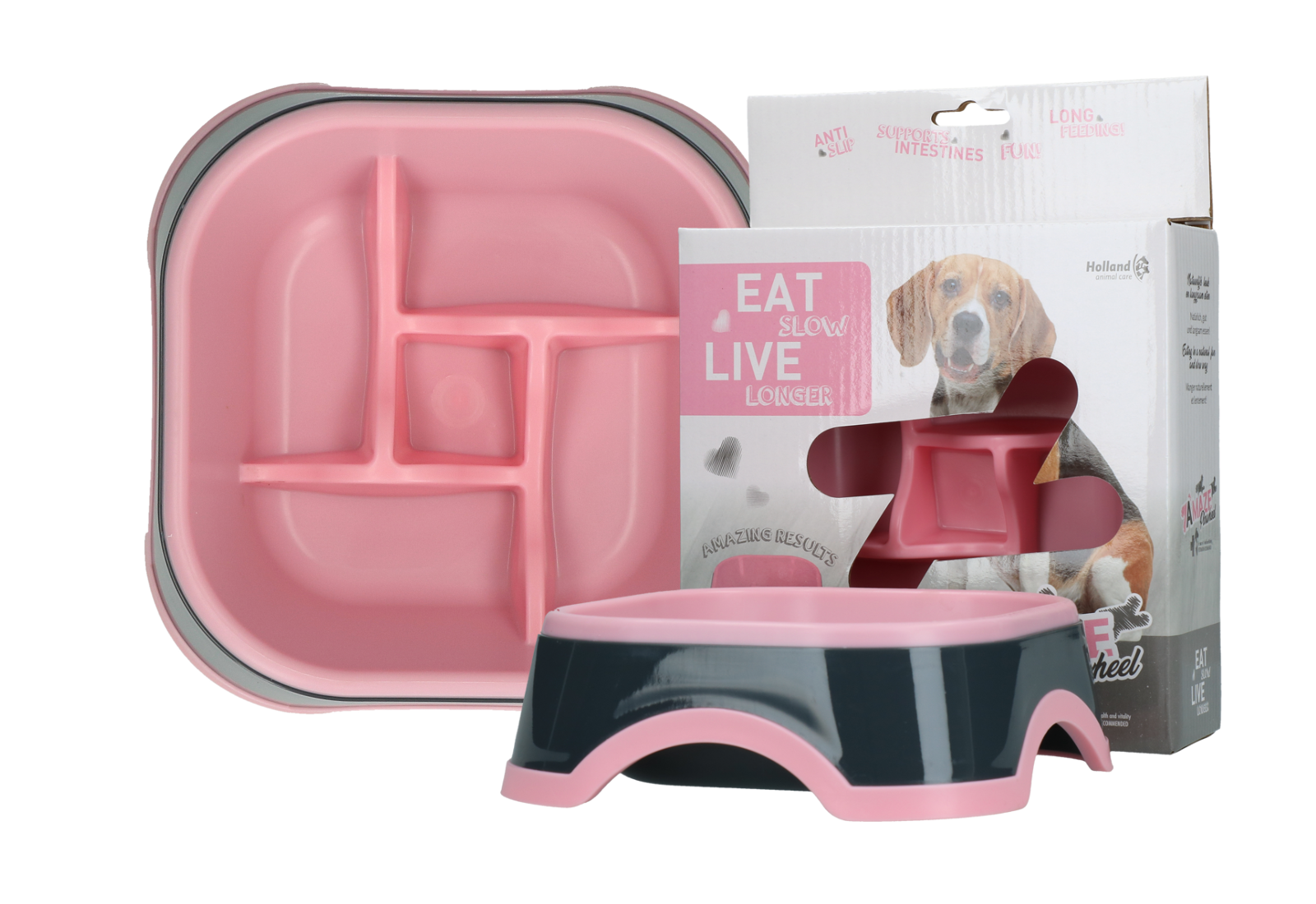 Antischrok voerbak voor de hond!