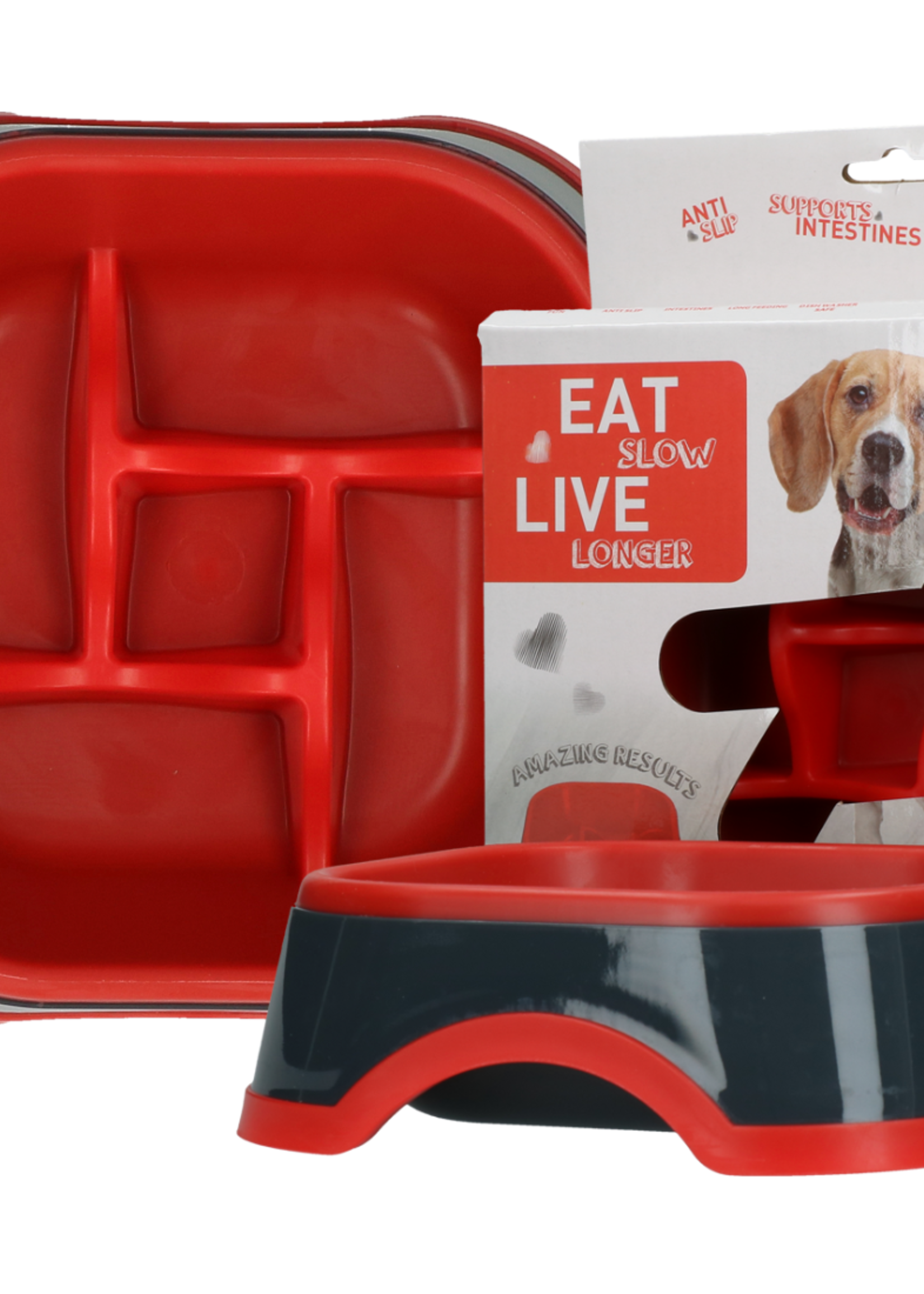 Eat Slow Live Longer Antischrok voerbak voor de hond!