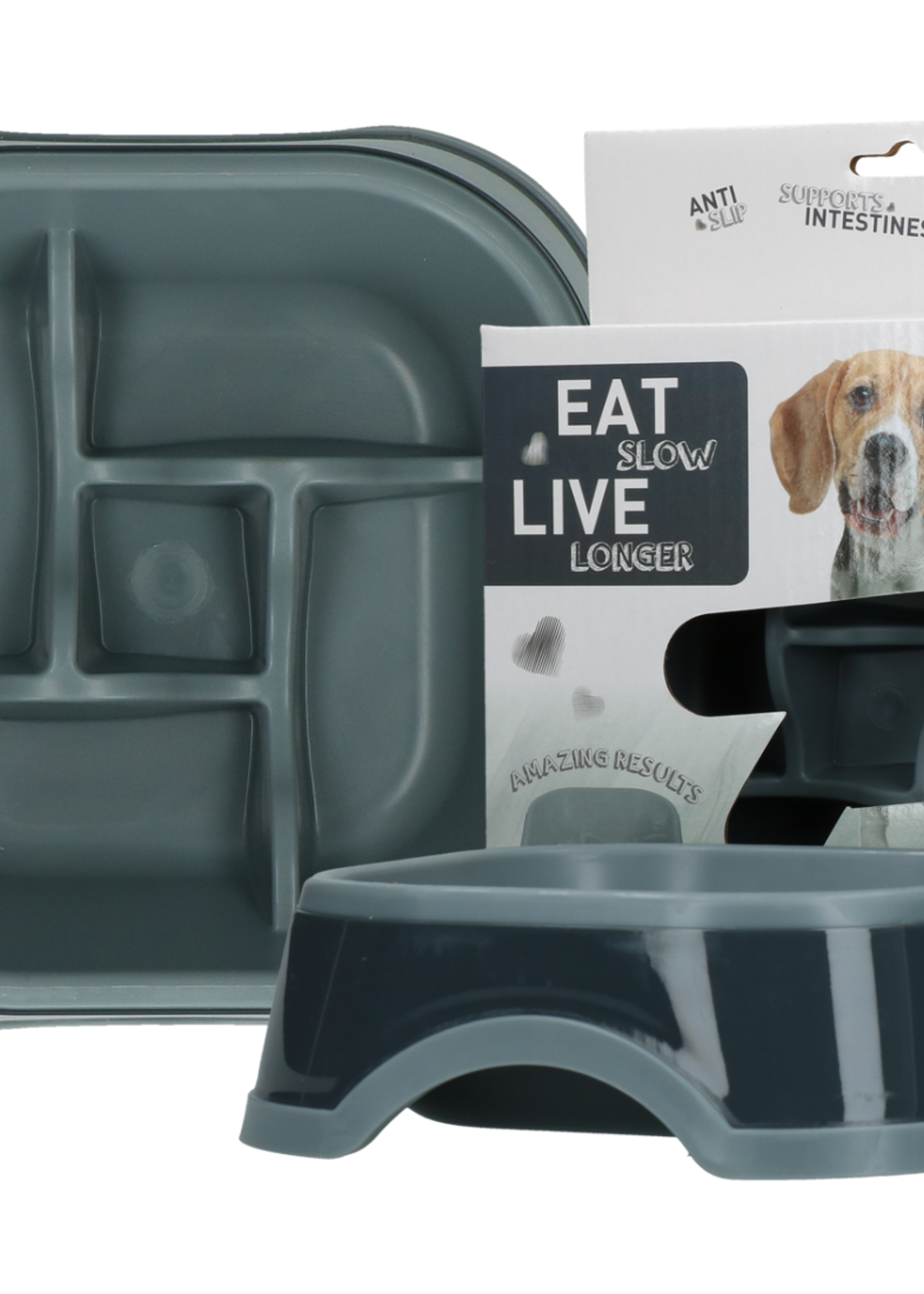 Eat Slow Live Longer Antischrok voerbak voor de hond!