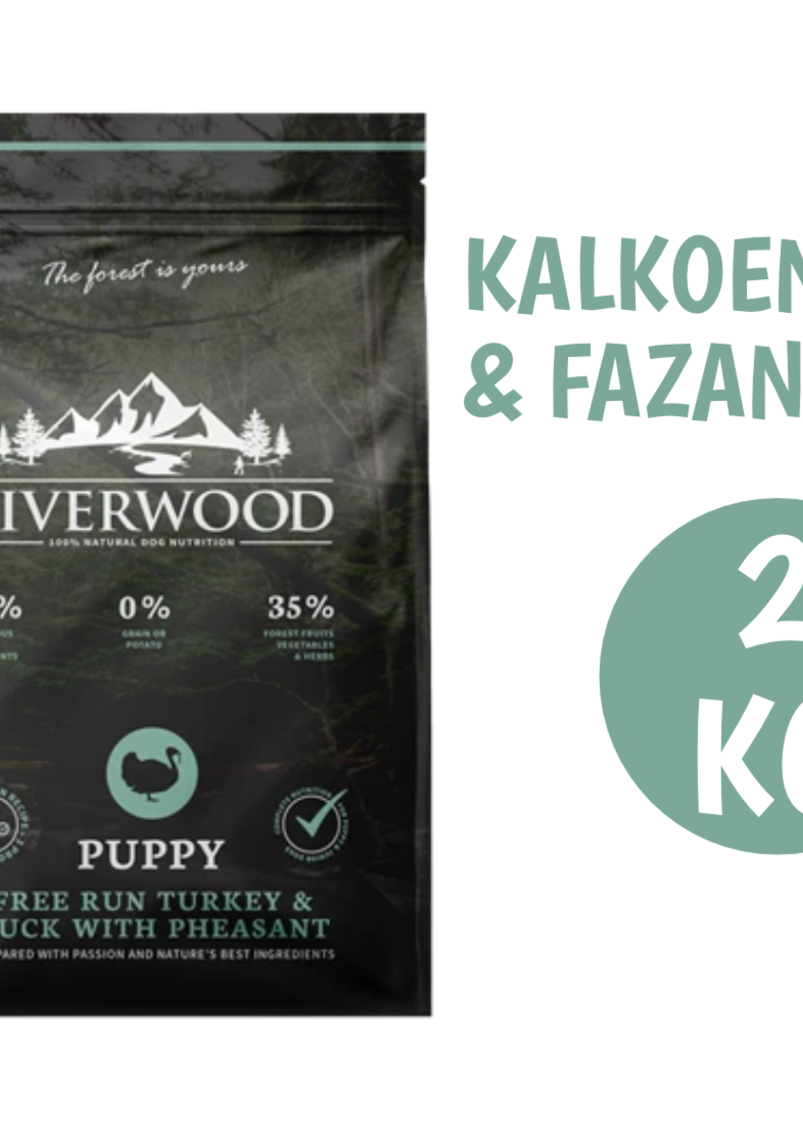 Riverwood Hond Puppy Hondenbrokken Kalkoen, Eend & Fazant
