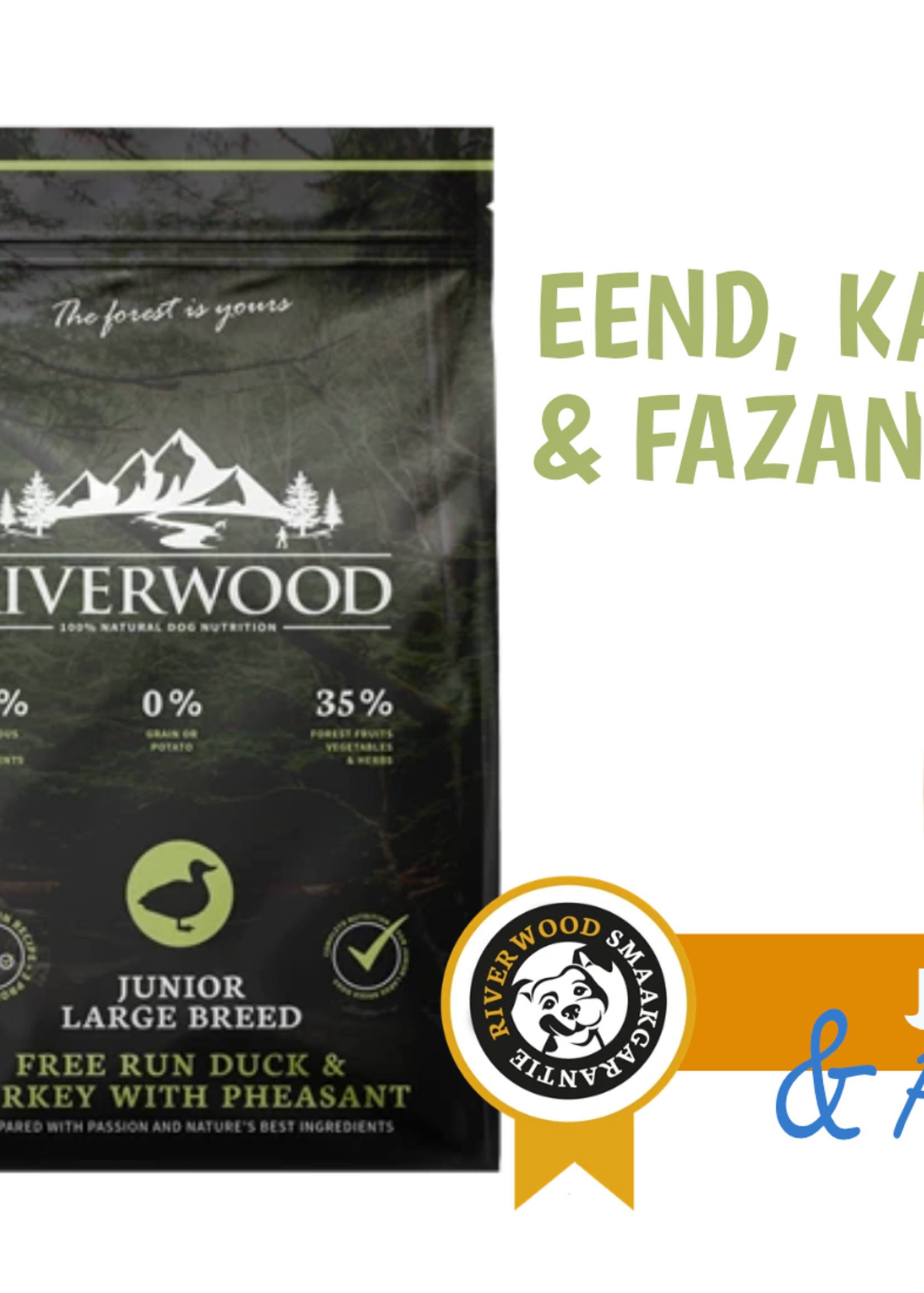 Riverwood Hond Junior Hondenbrokken Eend, Kalkoen & Fazant
