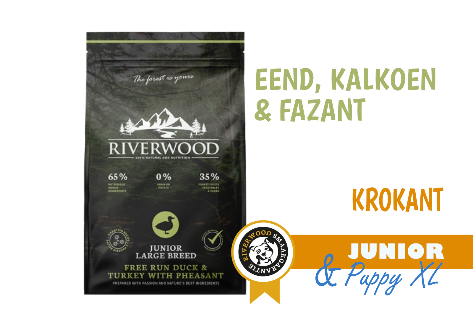 Junior Hondenbrokken Eend, Kalkoen & Fazant