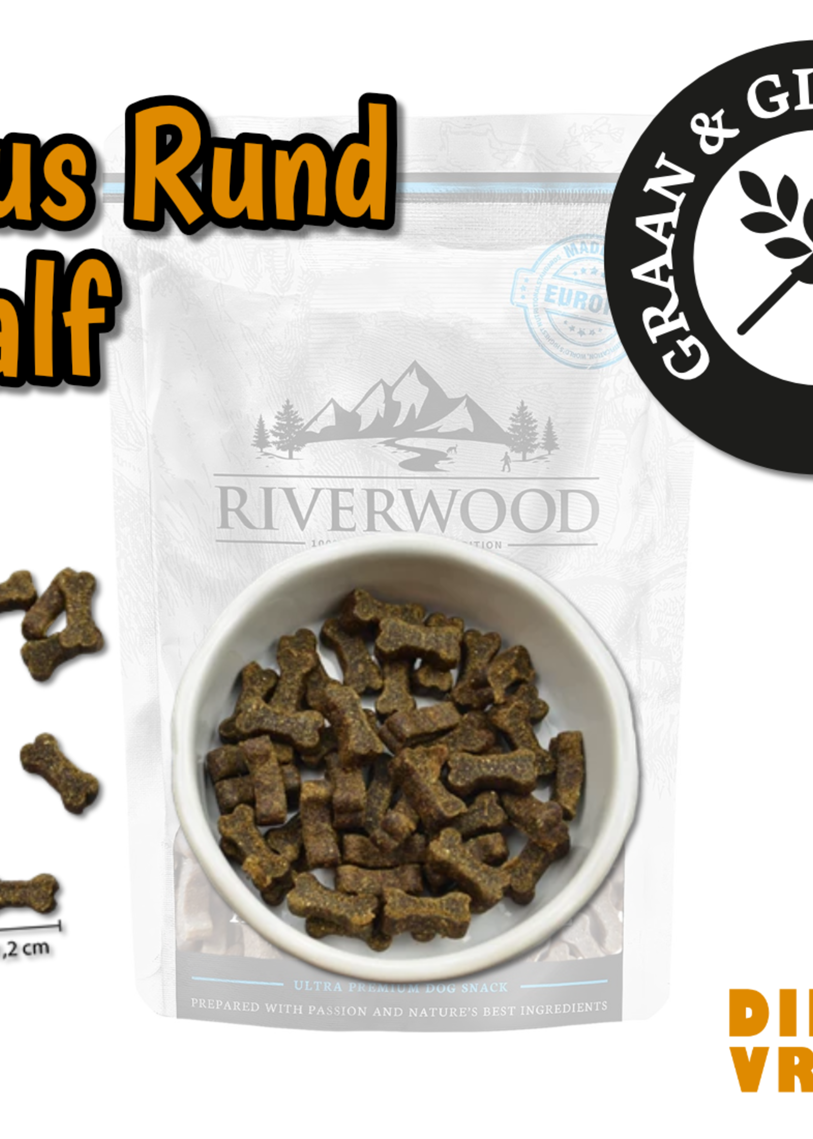Riverwood Hond 200 gram Angus Rund & Kalf Beloningssnoepjes